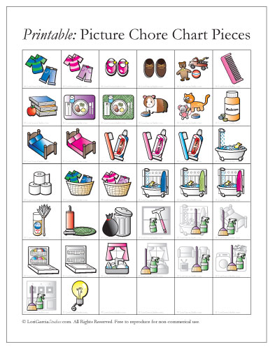 chore chart with pictures
